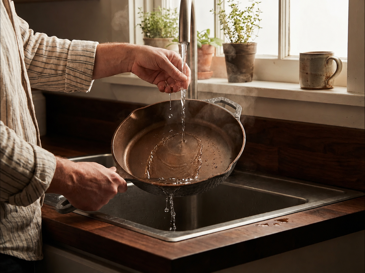 Easy cast iron cleaning