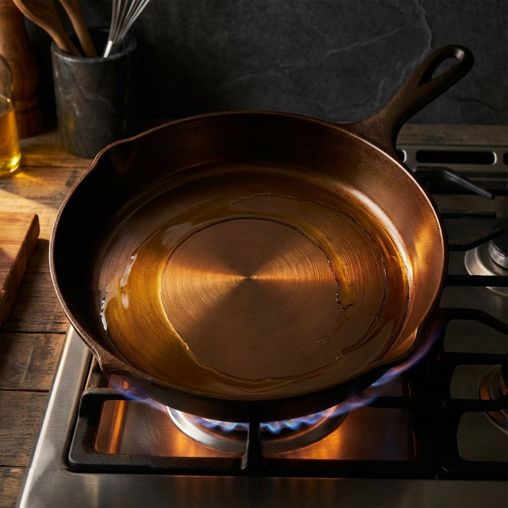 1538° polymerized seasoning — egg releases clean
