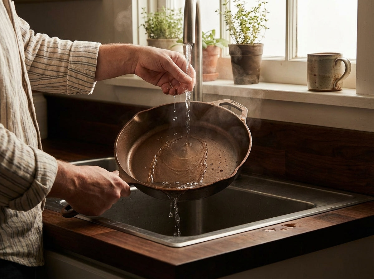 Easy cast iron cleaning